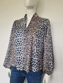 Notes du Nord blouse top Claire. Mt. 36/38. Dierenprint.