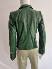 Insolita blazer. Maat 36, Donkergroen/leer.