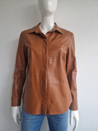 Studio Anneloes blouse. Maat L. Karamel/ imitatieleer.