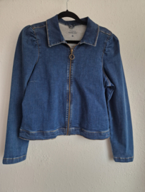 Studio Anneloes jasje met ritssluiting. Maat 40. Blauw/denim.