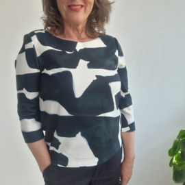 COS top met grafische print. Maat 38. All over print.