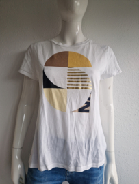 Summum Woman shirt. Maat M. Off white/print.
