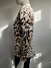 Eva & Claudi vest. Maat L. Dierenprint/zijde.