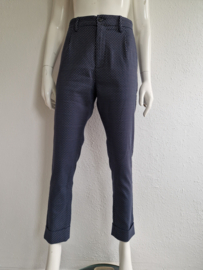Zenggi cropped pantalon. Maat 2, Donkerblauw.
