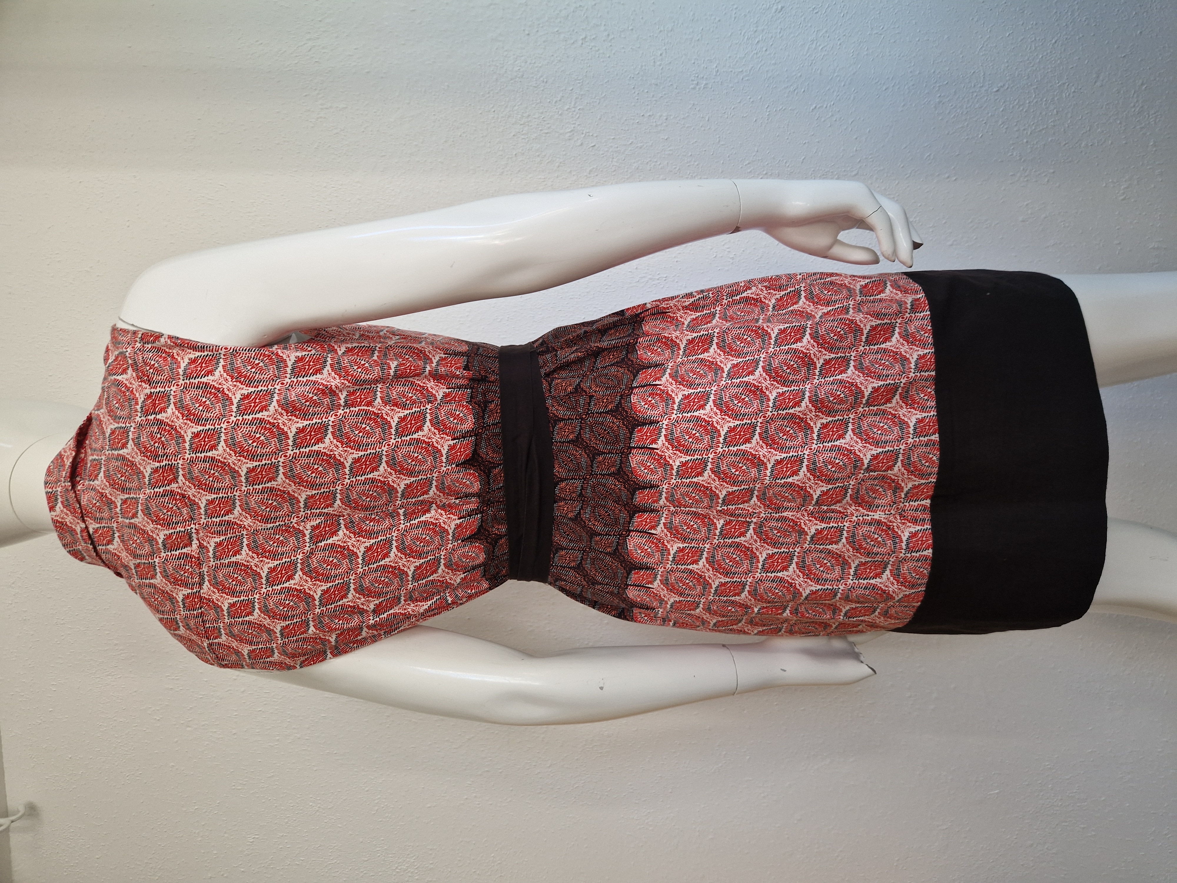 Trucco zomerjurk. Maat 38, Bruin/rood/print.