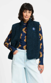 POM Amsterdam Teddy Love gilet | Maat 40/42 | Navy |