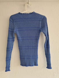 Caroline Biss ribtrui blauw 36 wol kasjmier