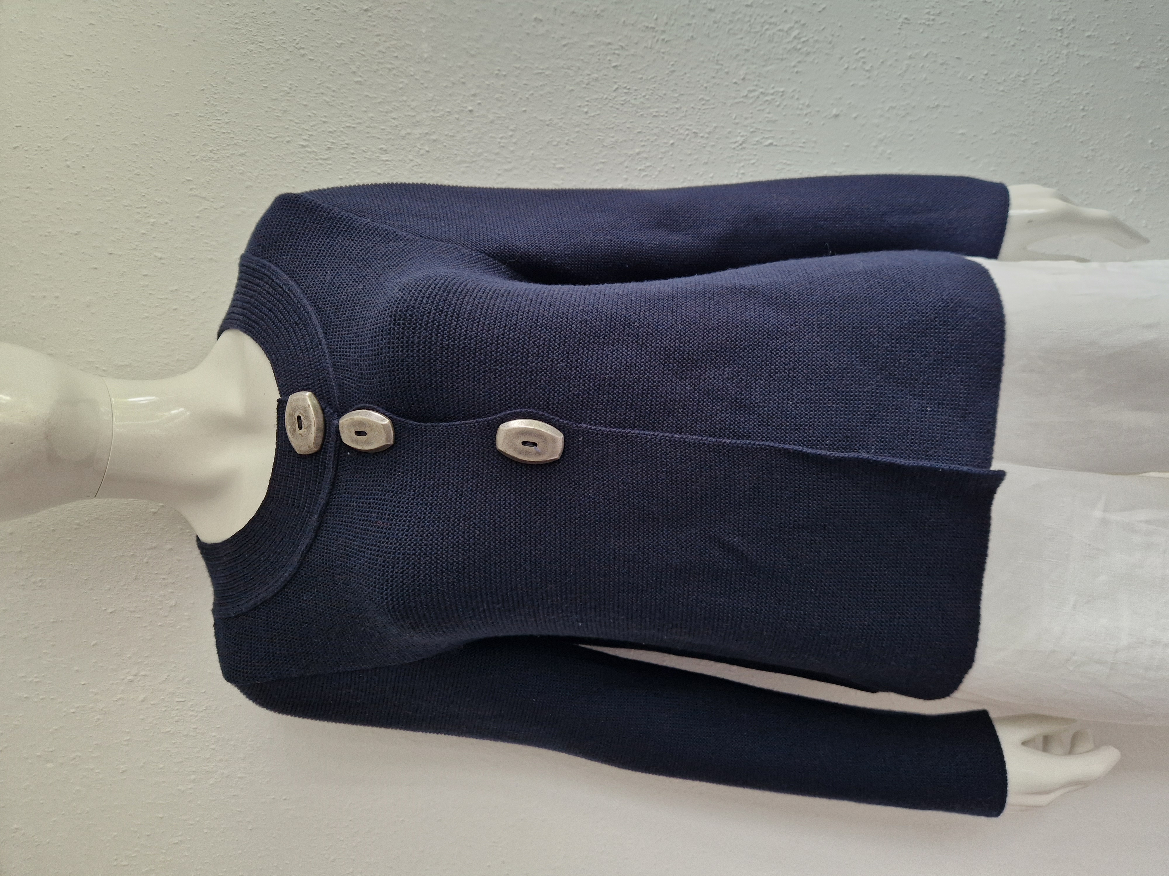 Saint James vest. Maat 40/42. Donkerblauw/wol.