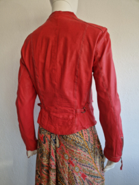 DNA biker jasje. Maat 5, Roze/leer.