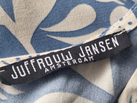 Juffrouw Jansen maxi dress. Maat M. Crème/blauw.