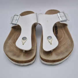 Birkenstock Gizeh slippers. Maat 41, Wit