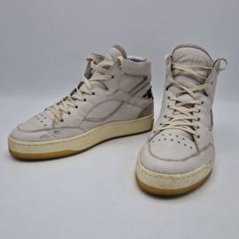 Mjus halfhoge sneakers. Maat 41,Crème/leer.