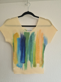 Leo & Ugo top. Maat 2. Geel/blauw.