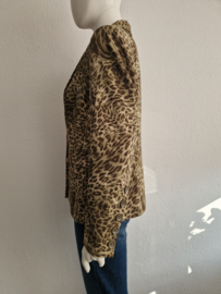 Marc Aurel blazer. Maat 42, Groen/dierenprint.