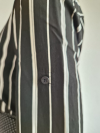 Riani doorknoopjurk. Maat 38, Zwart/wit/streep