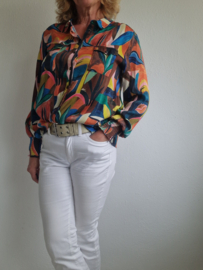 POM Amsterdam blouse. Maat 40, All over print.