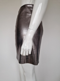 Marc Cain rok. Maat 4, Zilver/lamsleer.