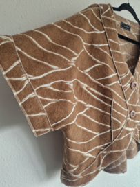 Xadoo vest. Maat 2. Bruin/wol.