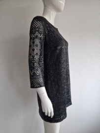 Ana Alcazar tuniek. Maat 40. Zwart/kant.