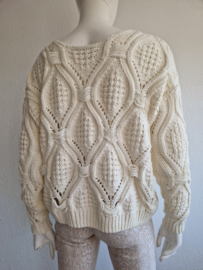 SET kabeltrui. Maat 38, Crème.