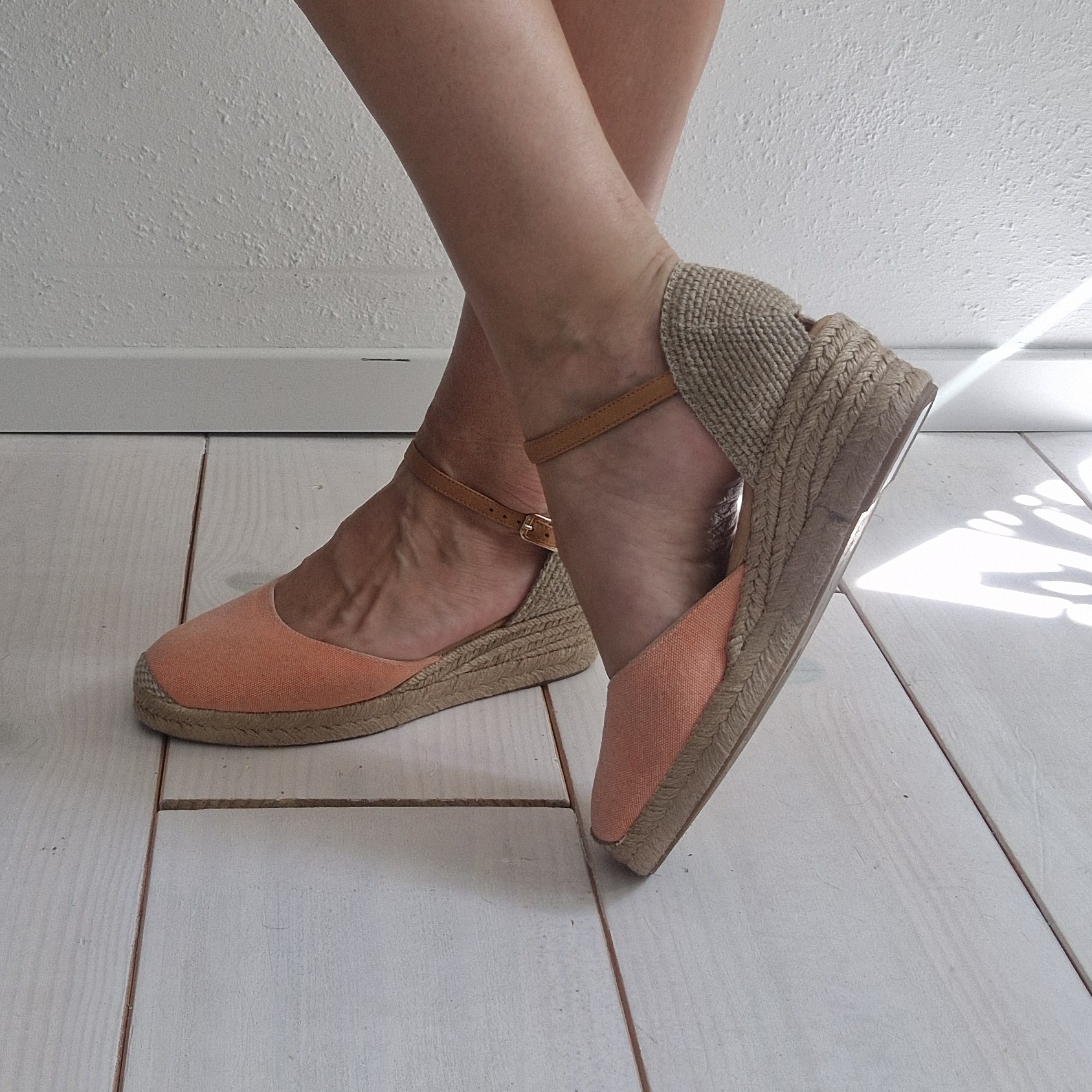 Unisa espadrilles. Maat 39, Zalm.
