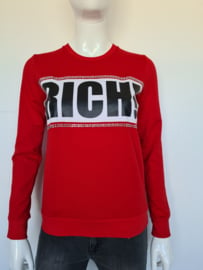 Rich sweater. Mt. XS. Rood/print.