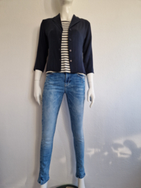 Zilch blouse met reverskraag. Maat XS. Donkerblauw.