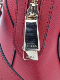 Furla schoudertas. Rood/leer.