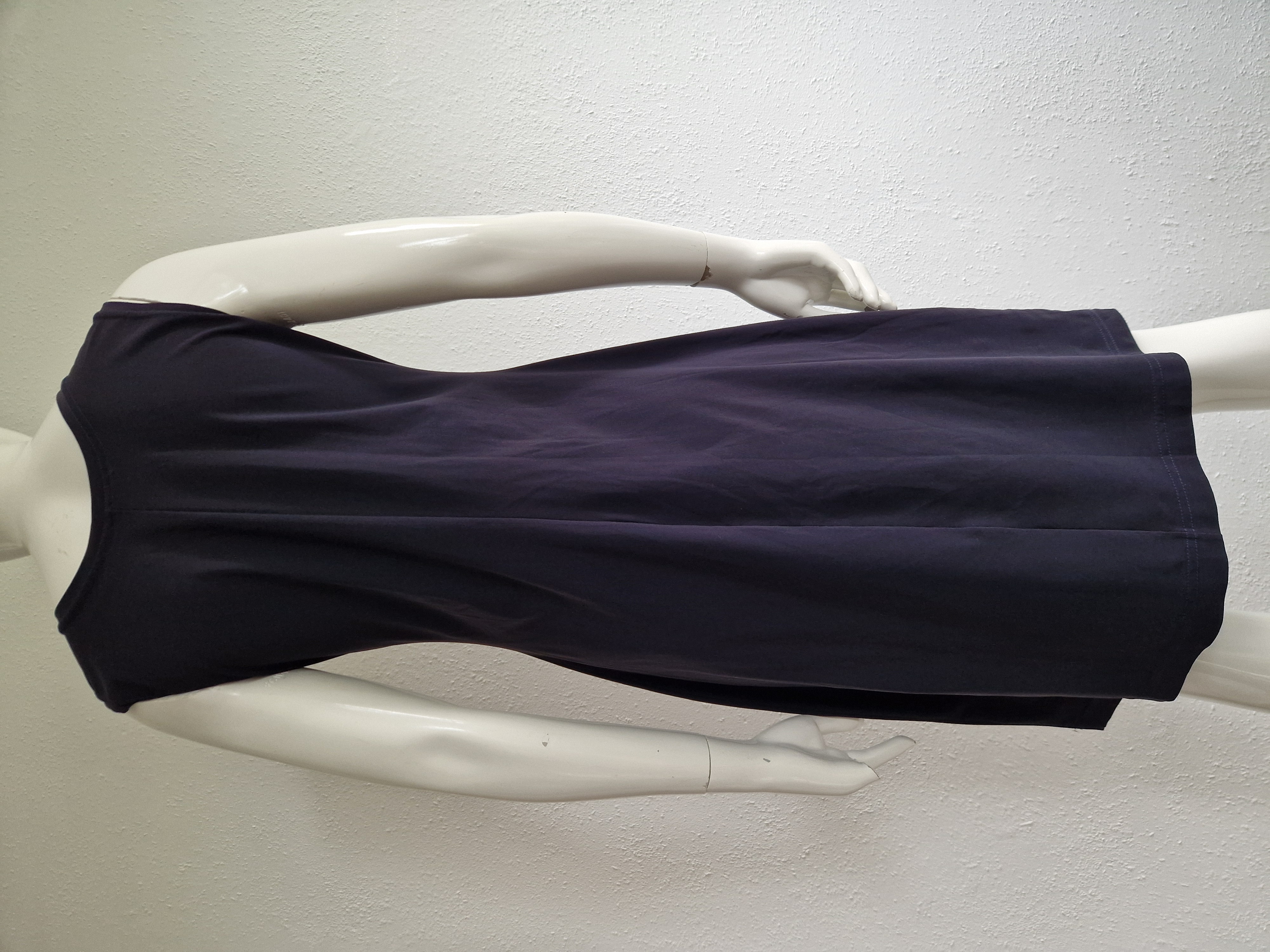 Margriet Nannings hemdjurk. Maat 4. Blauw/travelstof.