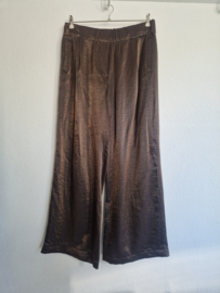 By-Bar Benji High Waist Wide fit. Maat XL. Bruin/metallic.