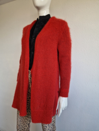 Luisa Cerano vest. Maat 40,Rood/mohair