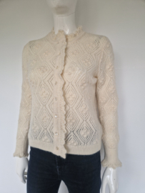 Sissy Boy vest | Maat M | Crème | Ajourgebreid |