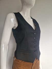 Vanilia gilet. Maat 36/38, Zwart.