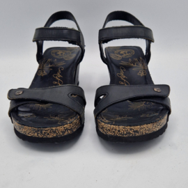 Panama Jack sandalen Julia Basics. Maat 39, Zwart/leer.
