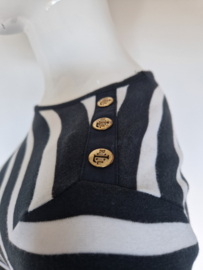 Ralph Lauren trui | Maat XL | Zwart/wit gestreept |