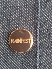 Rainfest Amsterdam denim regenjas. Maat L. Blauw.