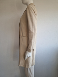 Rino & Pelle mantel Babice. Maat 38, Beige/suedine.