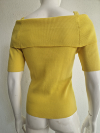 Claudia Sträter off shoulder top. Maat 38/40, Geel.