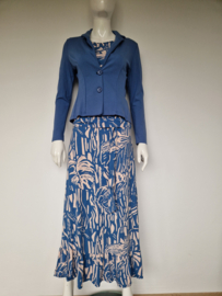 Juffrouw Jansen overslag rok Orianna. Maat S, Blauw
