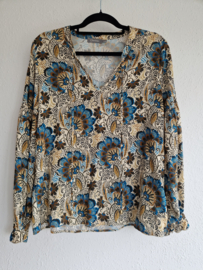 Geisha blouse top. Maat 40. Floral print.