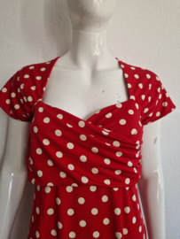 King Louie jurk. Maat L. Rood/polkadots.