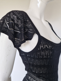 Twinset zwart kanten jurk. Maat 36,