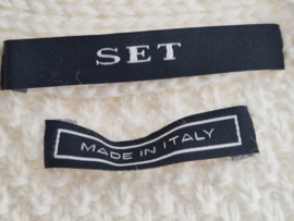 SET vest. Maat 38, Crème/zwart.