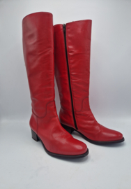 Amberone laarzen. Maat 39, Rood/leer.