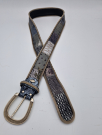 Nanni Milano riem – patchwork leer – statement belt – luxe