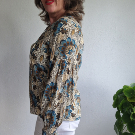 Geisha blouse top. Maat 40. Floral print.