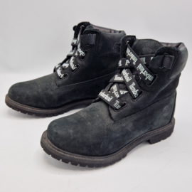 Timberland boots. Mt. 38. Zwart/leer.