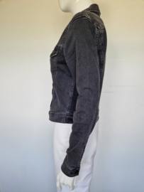 Denham denim jasje. Mt. 38/40. Zwart