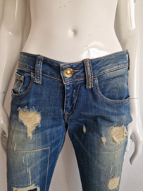Fornarina cropped jeans. Maat 38, Blauw/ripped