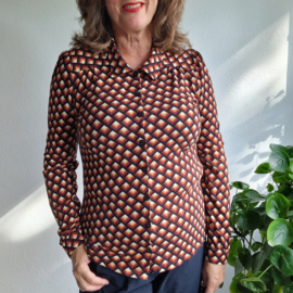 King Louie blouse | Maat 40 |Retro print |